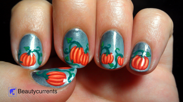 Pumpkin patch design with orange and green